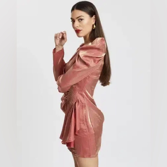 Brand new ELLIATT GOLDEN DRESS ORANGE/GOLD SIZE Medium - Picture 2 of 10